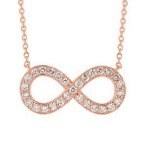 1.05 Carat Natural Diamond Infinity Necklace 14K